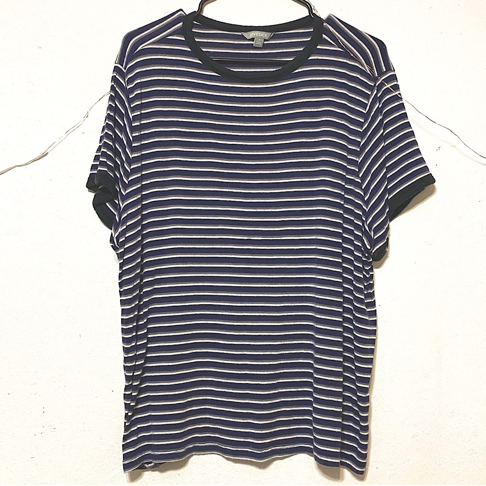Lovesick (Torrid) Boxy Striped Ringer Tee - Picture 3 of 7